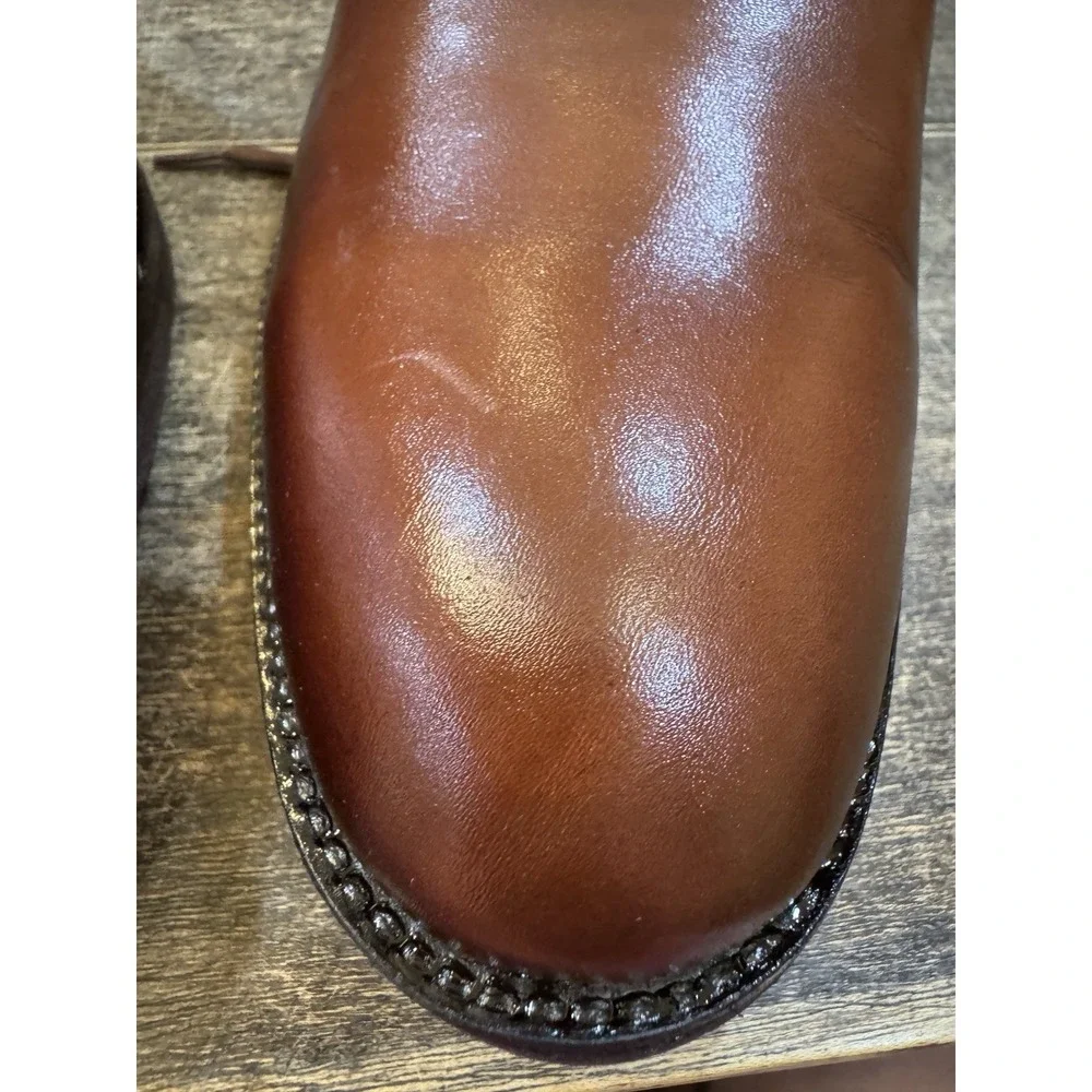 Stacy Adams Kyron Plain Toe Lace Up Chukka Boots in Cognac Size 9.5